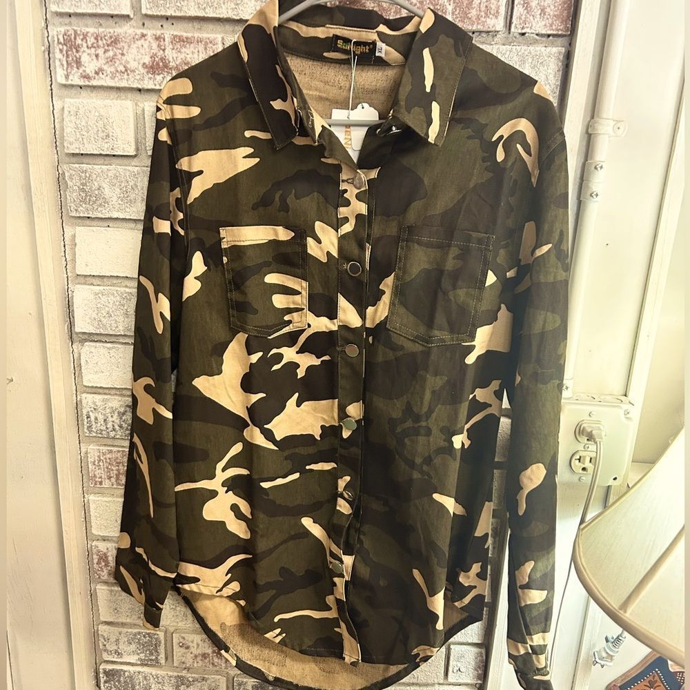 🛍️ SeNight youth XL green camo jacket new